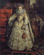 Marcus Gheeraerts Queen Elizabeth with a view to a walled garden France oil painting artist